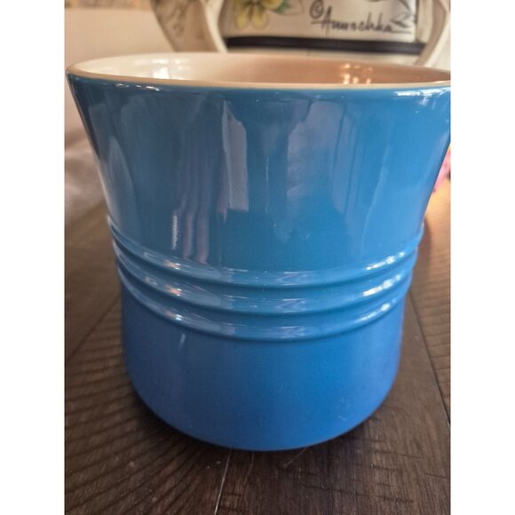 Le Creuset Blue Stoneware Small Utensil Holder - Picture 1 of 5